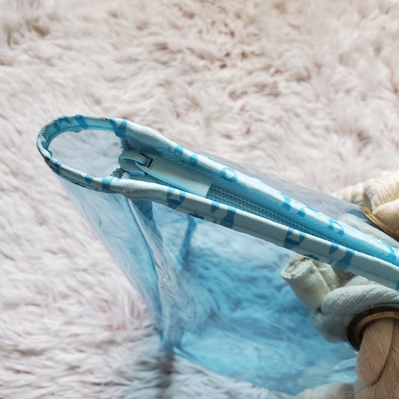 RARE Shanghai Disney 2-piece beach tote bag purse translucent blue Mickey anchor - Picture 12 of 13